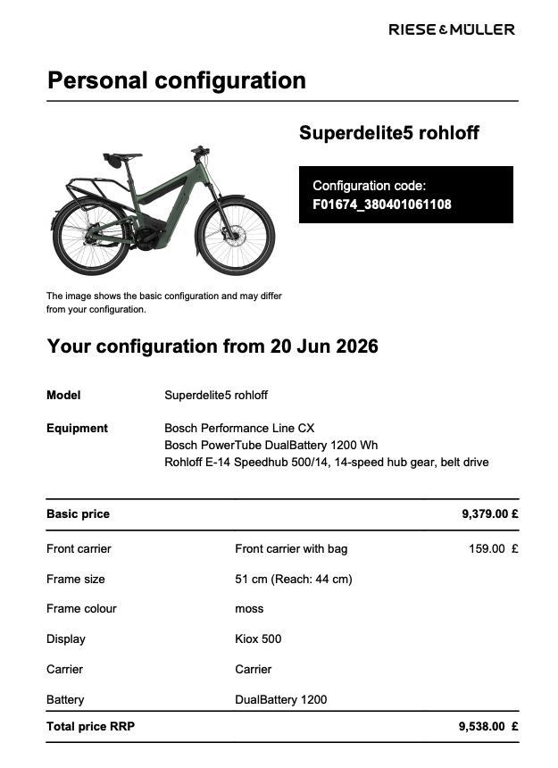 Superdelite5 Rohloff, 51cm, Moss