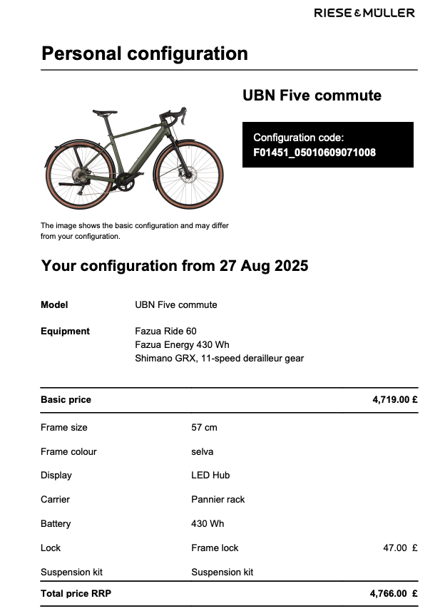 UBN Five commute, 57cm, selva