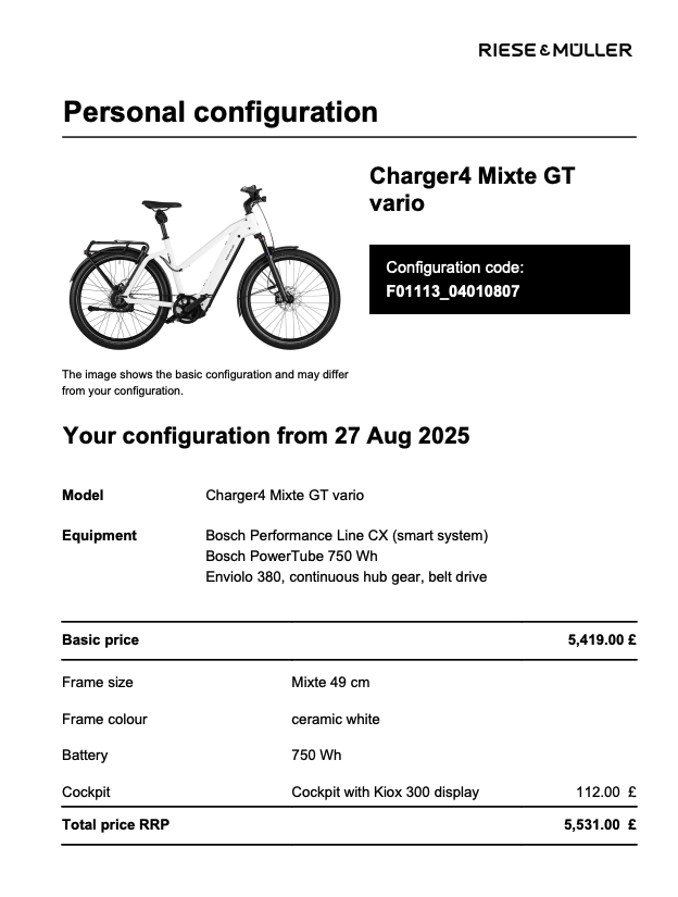 Charger4 mixte GT vario, Ceramic white, 49cm