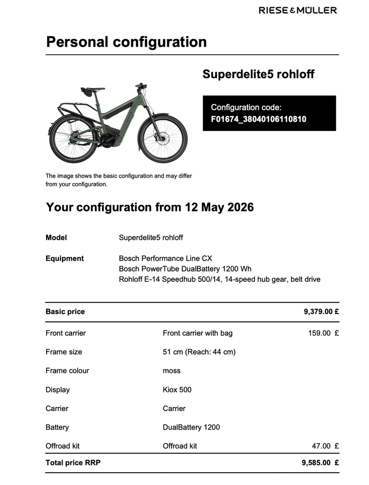 Superdelite5 Rohloff, 51cm, Moss