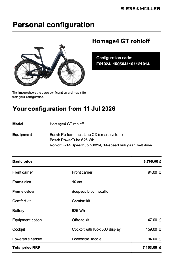 Homage4 GT Rohloff, 49cm, Deepsea Blue, Additional 625Wh battery!
